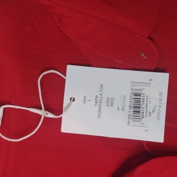 WALTER Baker Donatella sleeveless padded shoulder top size large - Picture 2 of 4